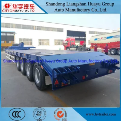 4 Axle Heavy Duty 100t Low Bed Semi Trailer Special Vehicle for Sino Truk Truck Head