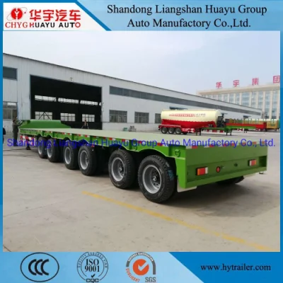 6 Axle Heavy Duty 100t Low Bed Semi Trailer Special Vehicle for Bridge Transportation